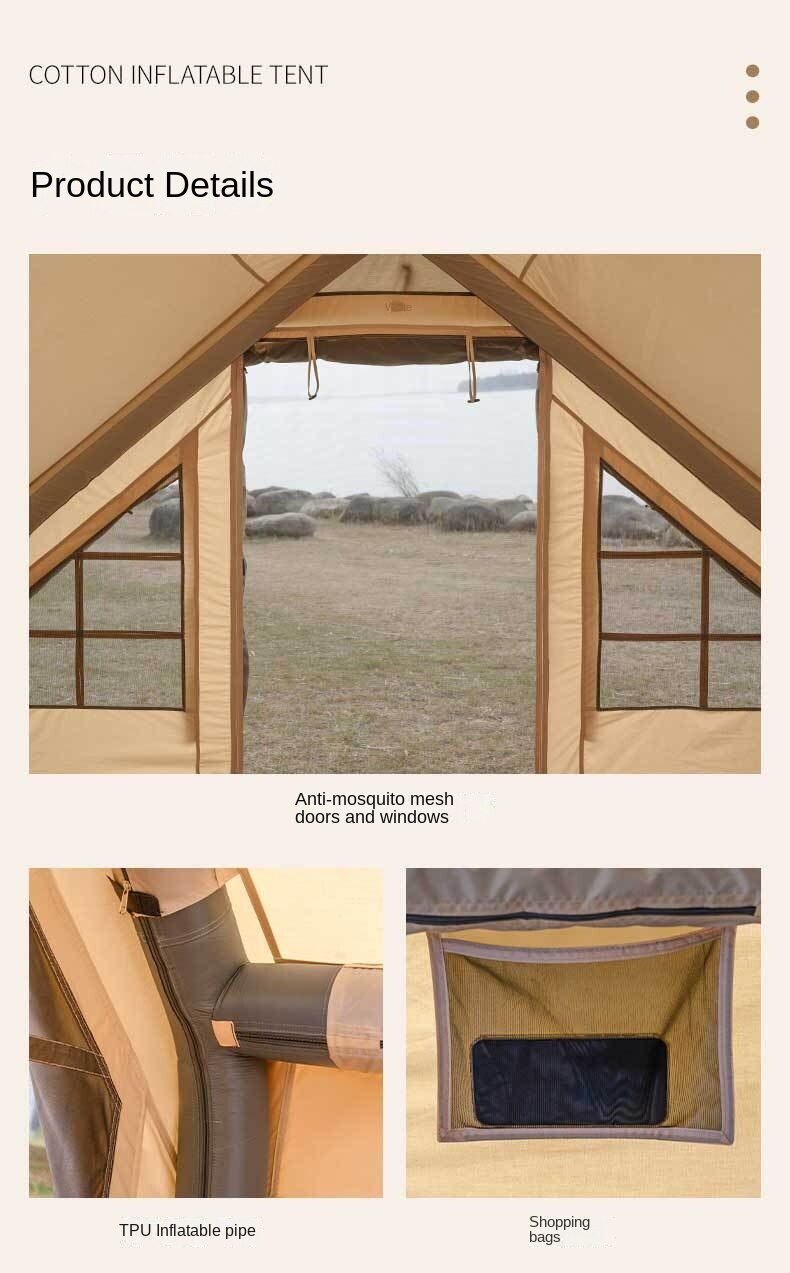 Cheap Goat Tents Outland Outdoor Hut Inflatable Tent Camping Autumn Camping Cotton Tent Family Waterproof Sunshade Camp Tent Winter   